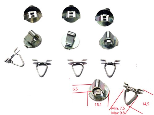 10x spreizklammern für - 10x,
